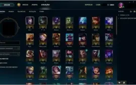 CONTA LEAGUE OF LEGENDS OURO I, 30 SKINS.