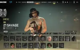 Conta Warzone Com Black Noir, Izzy, 21 Savage E Lara Croft