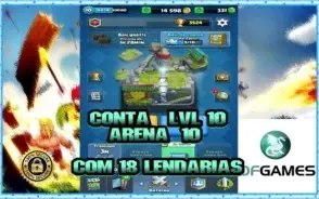 CONTA lvl 10 /Arena 10/ com 18 Lendárias. (+TROCA DE NOME)