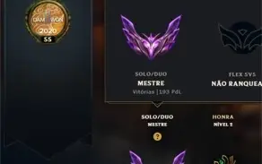 Conta lol mestre