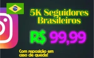 500 Seguidores Brasileiros Instagram por R$ 12,99!