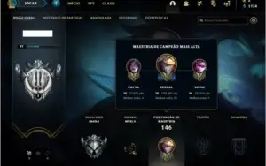 Conta prata 1 MAIN ADC com 42 champs 12 skins