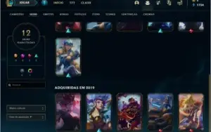 Conta prata 1 MAIN ADC com 42 champs 12 skins