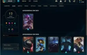 Conta prata 1 MAIN ADC com 42 champs 12 skins