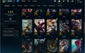 Conta prata 1 MAIN ADC com 42 champs 12 skins