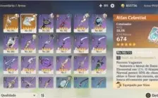 ar54 , klee com atlas celestial, mona, diluc, albedo e etc