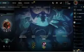 Conta Top de League of Legends LVL 315 465 Skins e Plat 4