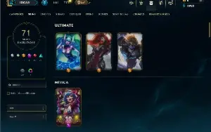 Esmeralda 4 com 130 Champs e 77 Skins (SUP / ADC) -Nivel 525