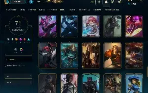 Esmeralda 4 com 130 Champs e 77 Skins (SUP / ADC) -Nivel 525