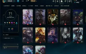 Esmeralda 4 com 130 Champs e 77 Skins (SUP / ADC) -Nivel 525
