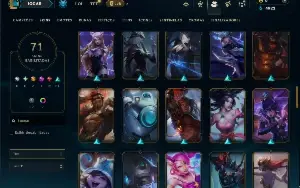Esmeralda 4 com 130 Champs e 77 Skins (SUP / ADC) -Nivel 525
