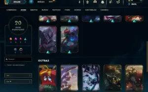 Unranked com 95 Champs e 20 Skins ( MONO JG )