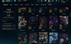 Unranked com 95 Champs e 20 Skins ( MONO JG )