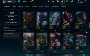 Unranked com 95 Champs e 20 Skins ( MONO JG )