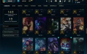 Unranked com 95 Champs e 20 Skins ( MONO JG )