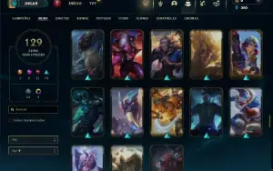 Ferro 2 com 105 Champs e 129 Skins ( JG / TOP )