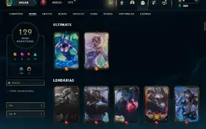 Ferro 2 com 105 Champs e 129 Skins ( JG / TOP )
