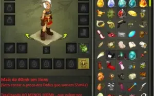 Cra Ôm30+ Servidor ILYZAELLE full scrolls e equips (100Mk+)