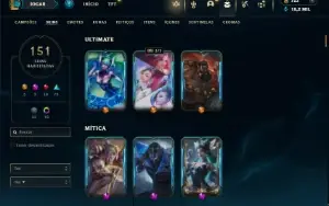 Prata 3 com TODOS os champs e 151 Skins + 2 Prestigios