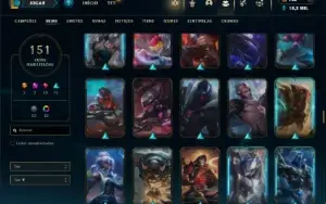 Prata 3 com TODOS os champs e 151 Skins + 2 Prestigios