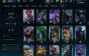 Prata 3 com TODOS os champs e 151 Skins + 2 Prestigios