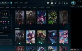 Conta LoL 4 anos, mmr Diamante 1. Nivel 412/101 Skins