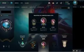 Conta LoL 4 anos, mmr Diamante 1. Nivel 412/101 Skins