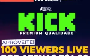 Kick Viewers Live Ao Vivo | 1 Hora | 2 Horas | 3 Horas