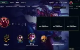 Conta LoL 57 champs e 14 skins