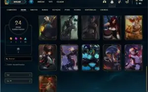 Conta prata 4 com 40 Champs e 24 Skins + 5 Fragmentos