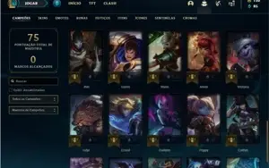 Conta prata 4 com 40 Champs e 24 Skins + 5 Fragmentos