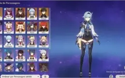 CONTA GESNHIN: HUTAO, GANYU, EULA, DILUC C1,OUTROS 5* E AMOS