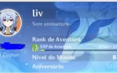CONTA GESNHIN: HUTAO, GANYU, EULA, DILUC C1,OUTROS 5* E AMOS