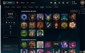 Conta LOL TOP Main LVL 682+57kk de Essência Azul+290skins