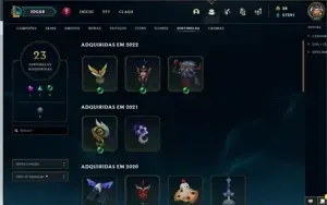 Conta LOL TOP Main LVL 682+57kk de Essência Azul+290skins