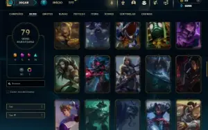 Unranked com TODOS os Champs e 79 Skins (Criada em 2012)