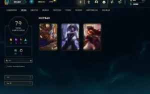 Unranked com TODOS os Champs e 79 Skins (Criada em 2012)