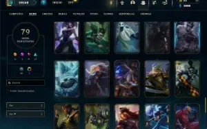 Unranked com TODOS os Champs e 79 Skins (Criada em 2012)