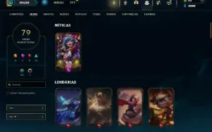 Unranked com TODOS os Champs e 79 Skins (Criada em 2012)