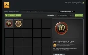 CONTA ANTIGA STEAM 13 ANOS MEDALHAS 5 E 10 ANOS DE SERVIÇO