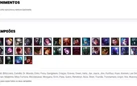 Conta platina 3 com 34 Champs e 14 Skins + 8 Fragmentos