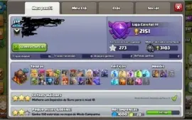 Conta cv 10 semi full clash of clans