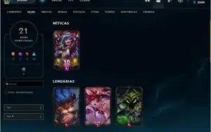 Conta League of Legends - Elo Prata IV - LVL 85