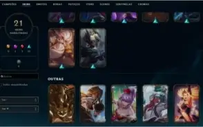 Conta League of Legends - Elo Prata IV - LVL 85
