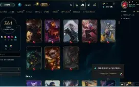 Conta Lol 100% Segura | Full Acesso | 361 Skins | Todos Camp