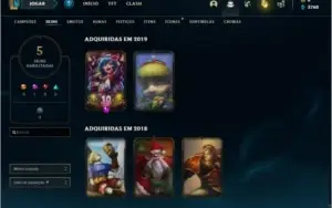 Conta LOL,  dês da Season 8 unranked