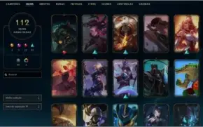 CONTA LEAGUE OF LEGENDS COM 112 SKINS