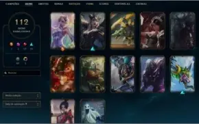 CONTA LEAGUE OF LEGENDS COM 112 SKINS