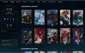 CONTA LEAGUE OF LEGENDS COM 112 SKINS