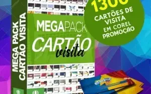 Mega Pack de Cartões de Visita Editáveis em CorelDRAW + 1000